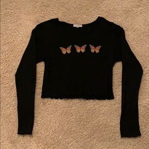 Butterfly long sleeve Graphic Tee